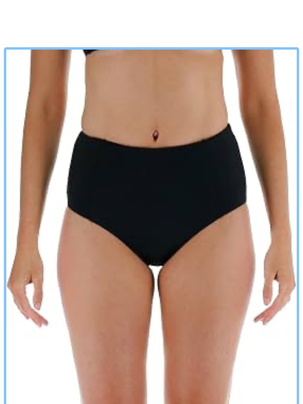 TYR Women's Arielle High Waisted Bikini Bottom, Black, XL 2214/bb4-1